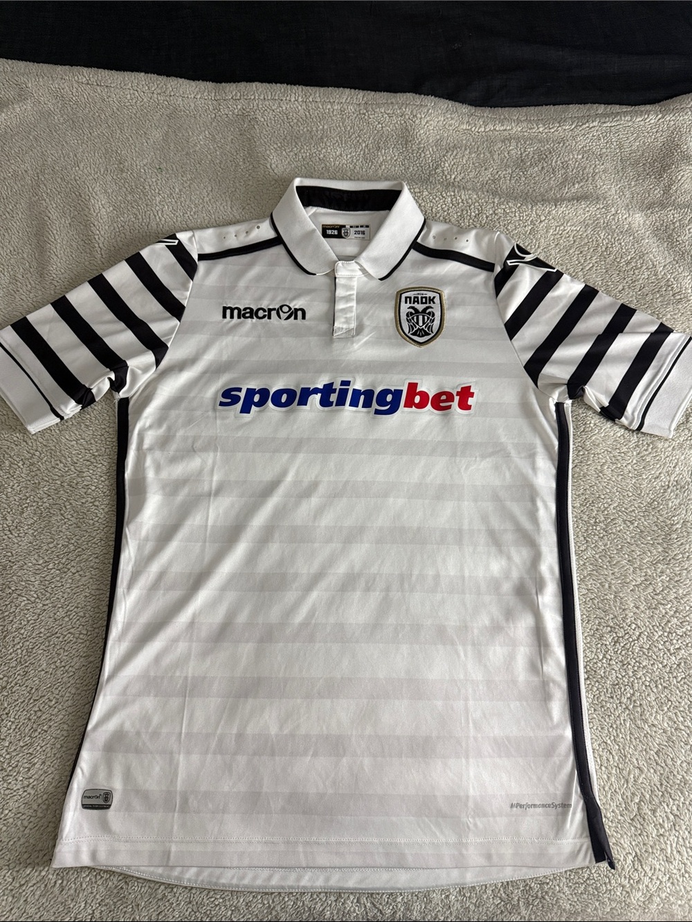 PAOK FC 🇬🇷 Macron Brand 2016-17 Greek Super League Away Jersey